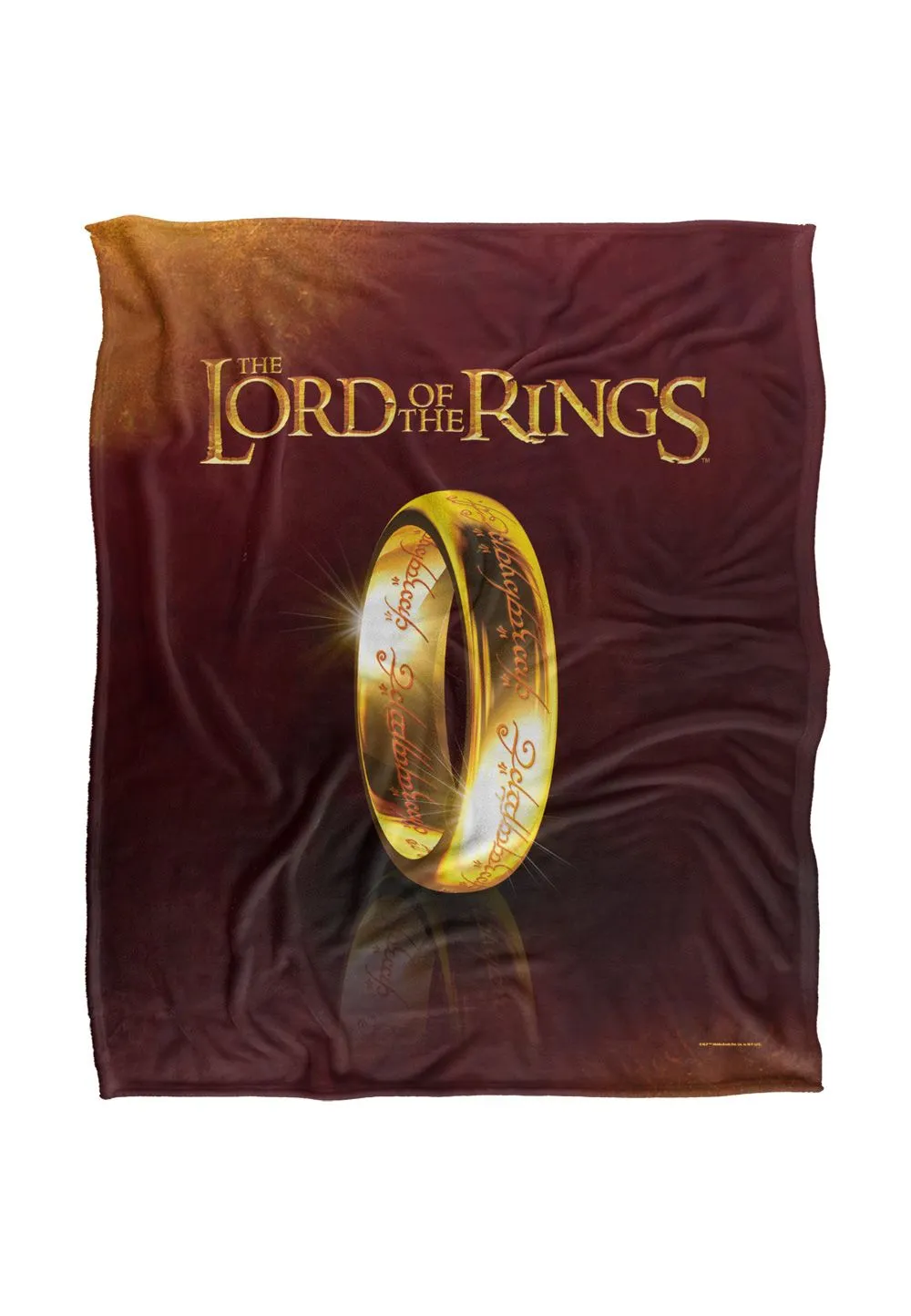 Lord of the Rings The Blanket, 152x127 cm The One Ring Silky Touch Super Soft Throw Blanket in White