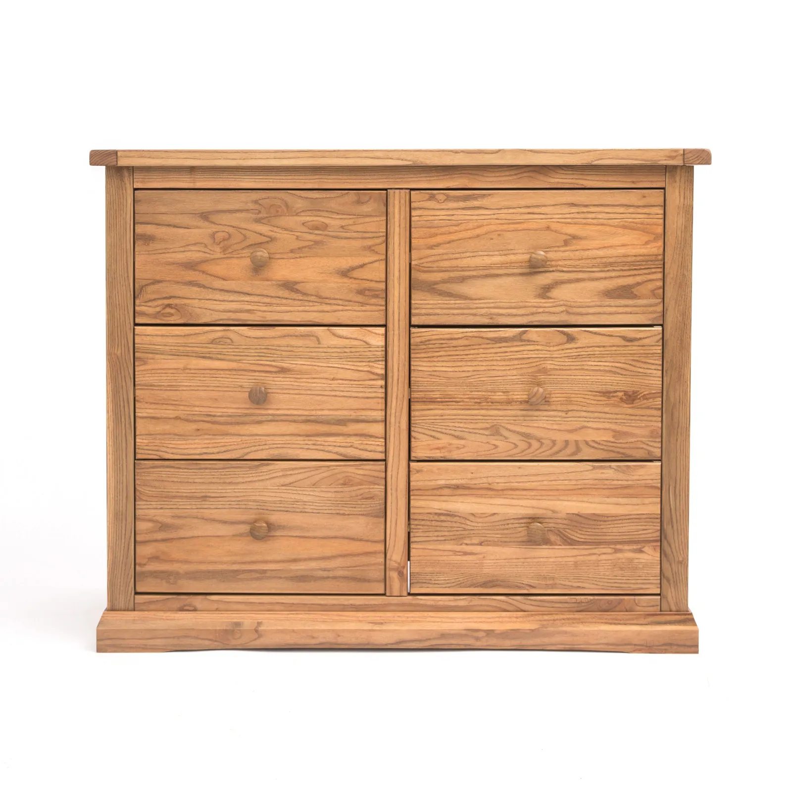 Cabinet Bits Salerno 6 Drawer Chest of Drawers Wood Knob in Natural