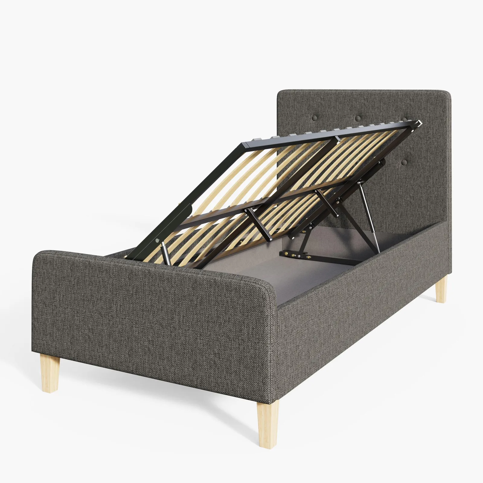 GFW Ashbourne Ottoman Storage Bed in Dark Grey 5