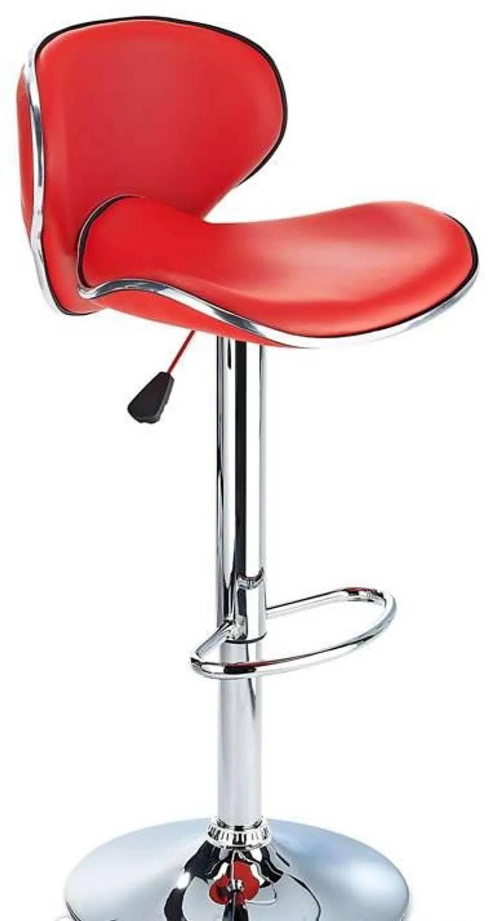 netfurniture Planet Red Breakfast Bar Stool Height Adjustable