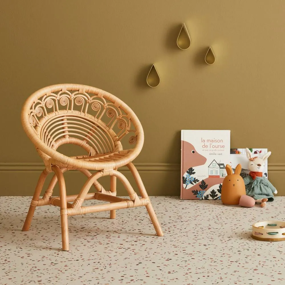 sweeek Children's rattan chair in Beige 4