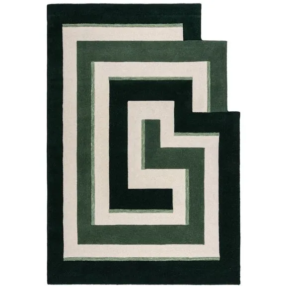 Maze Illusion Wool Rug 5