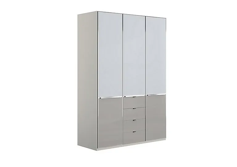 Santa Cruz 150cm 4 Drawer 3 Door Combi Wardrobe - Two Tone/Grey