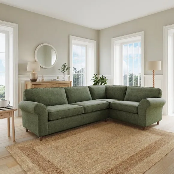 Flori Chenille Soft Texture Corner Sofa