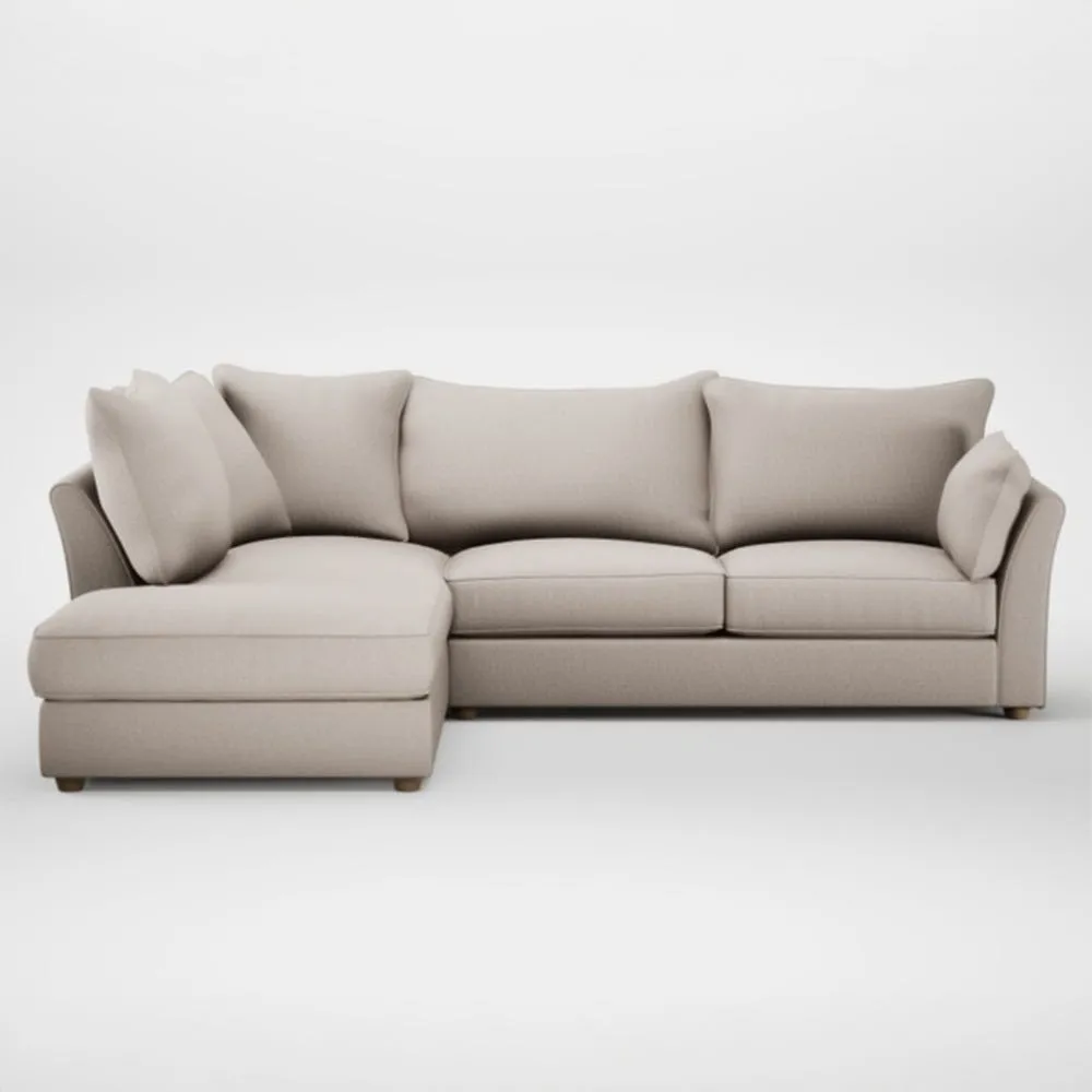 Heal's Tailor Left Hand Facing Corner Sofa Capelo Linen-Cotton Sesame Natural Feet 2