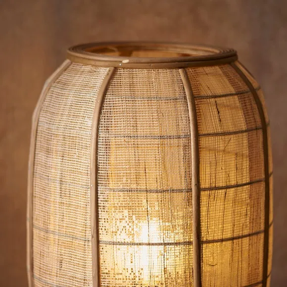 Vogue Zen Linen and Bamboo Floor Lamp 5