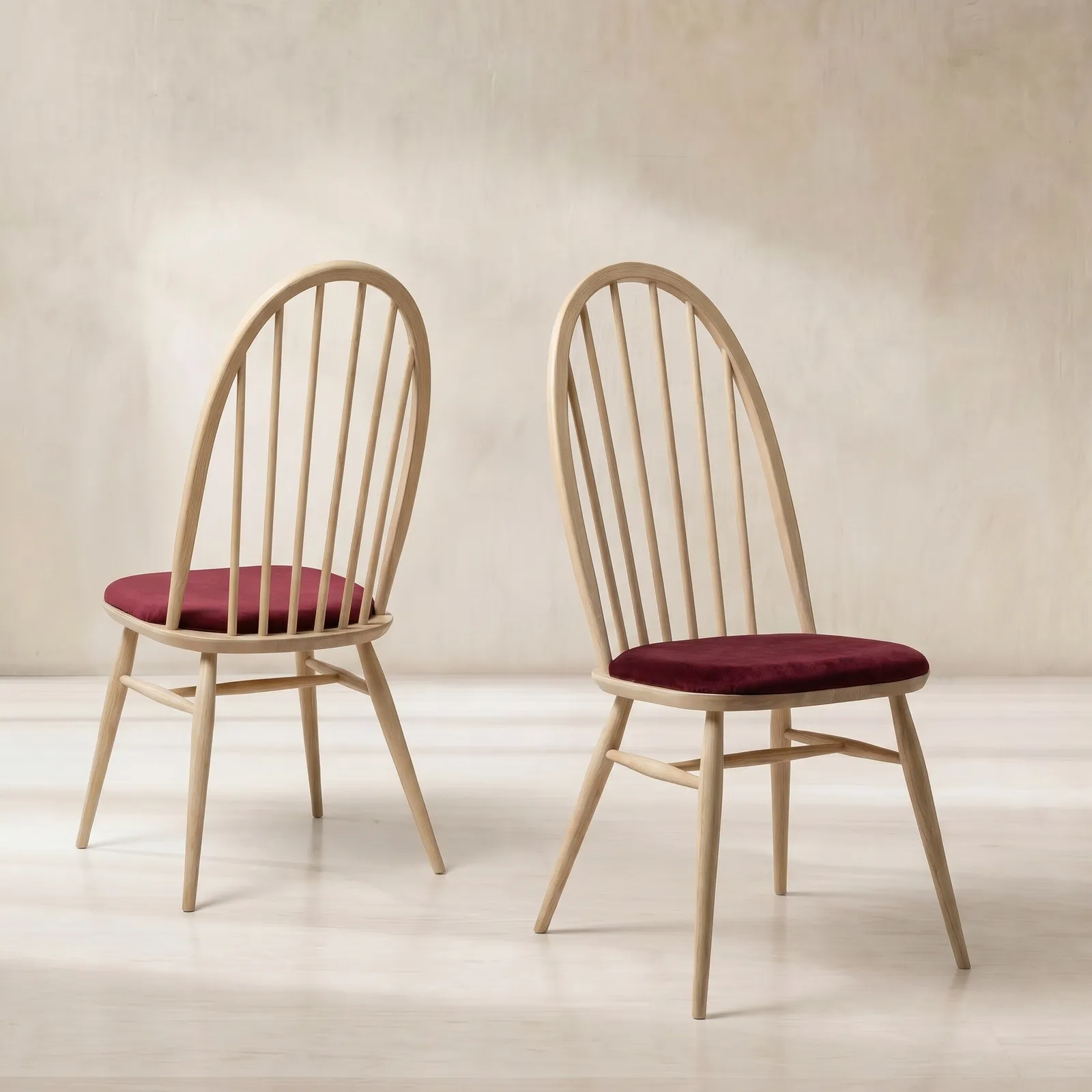 Ercol Quaker Upholstered Dining Chair, Wood | Barker & Stonehouse 1