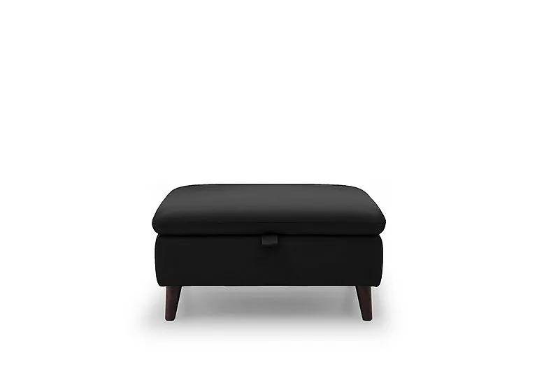 Chantilly Leather Storage Footstool