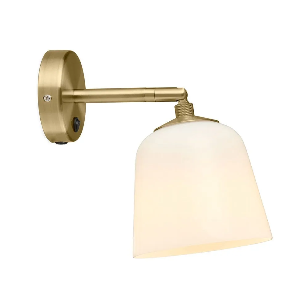 Halo Room 49 Wall Light Opal Antique Brass 2