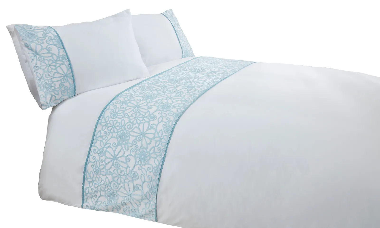 Rapport Home Butterfly Polycotton Duvet Cover Set With Pillowcase in Duck Egg Blue 3