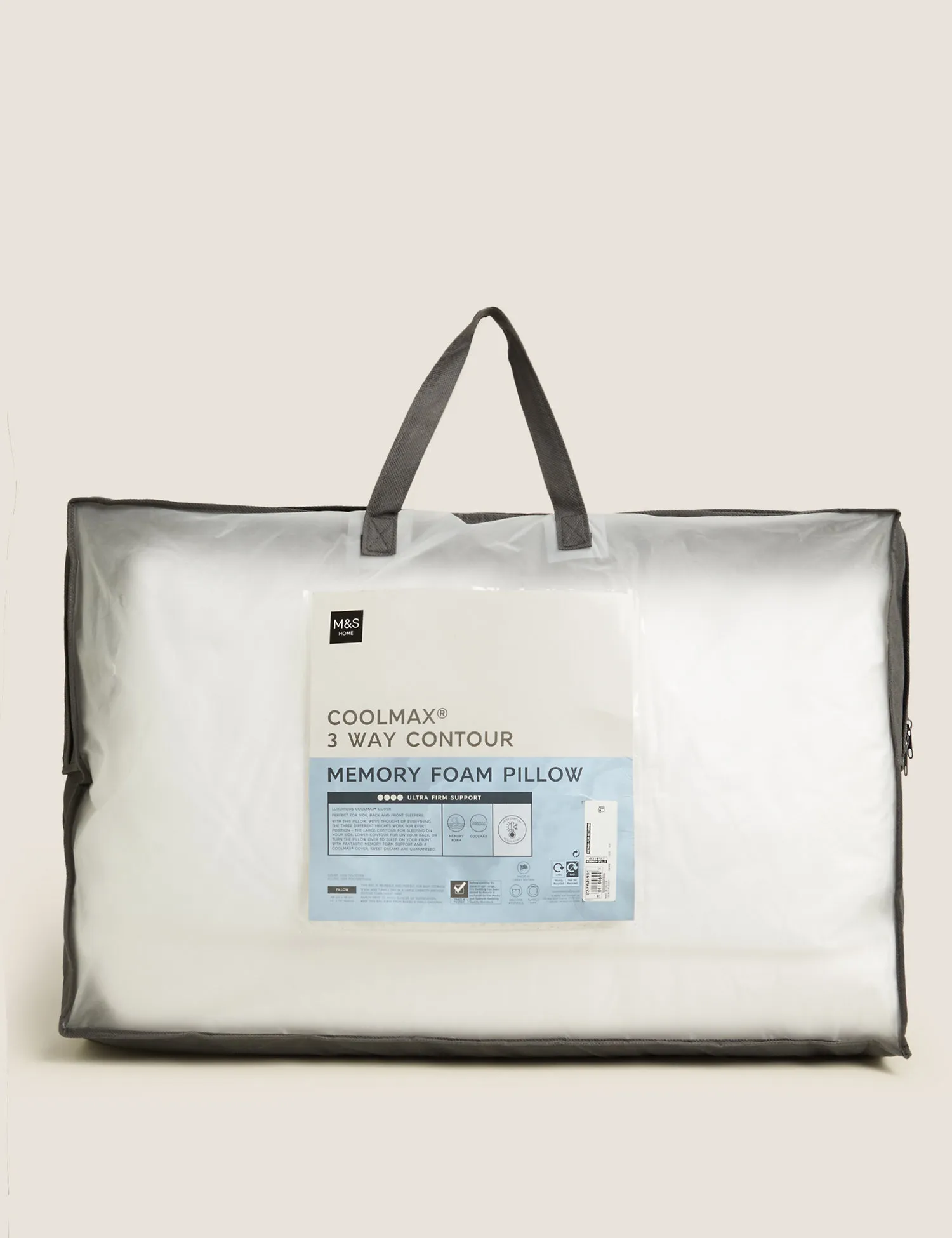 M&S Coolmax® Contour Extra Firm Memory Foam Pillow