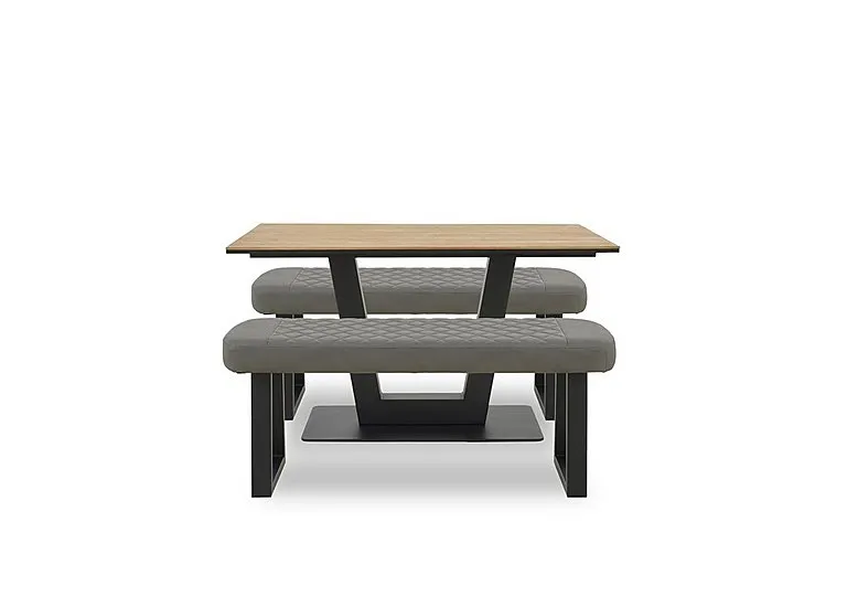 Venus Dining Table and 2 Low Benches