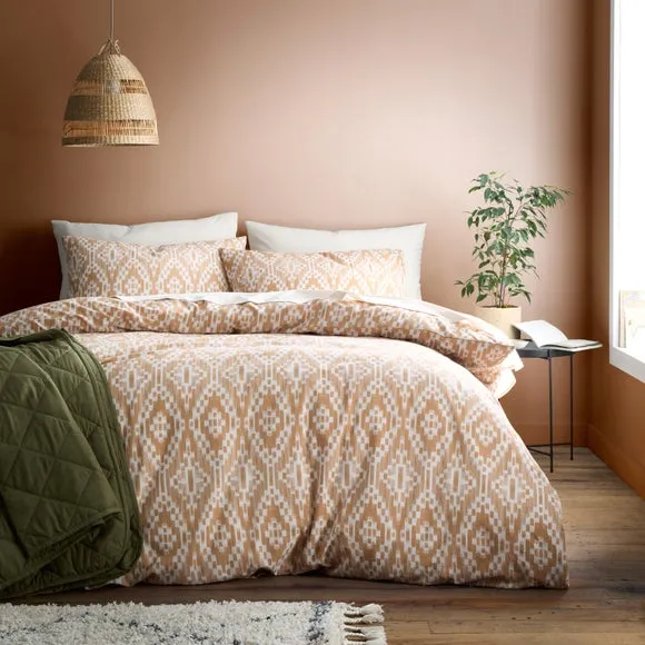 Syrah Ikat 100% Cotton Duvet Cover and Pillowcase Set 6