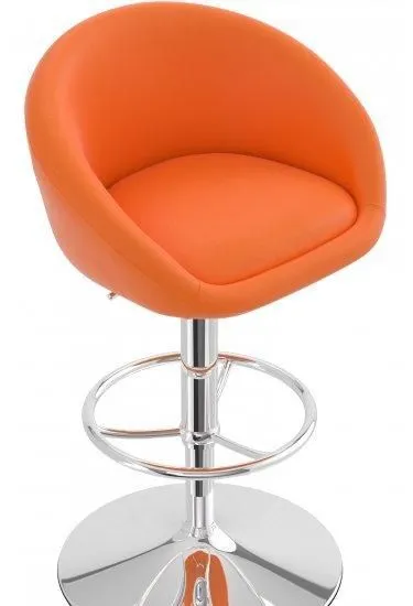 netfurniture Tuscany Orange Bar Stool Height Adjustable 3