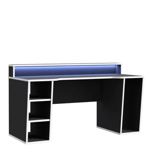 Furniture To Go Tezaur Gaming Desk With White Trim 2