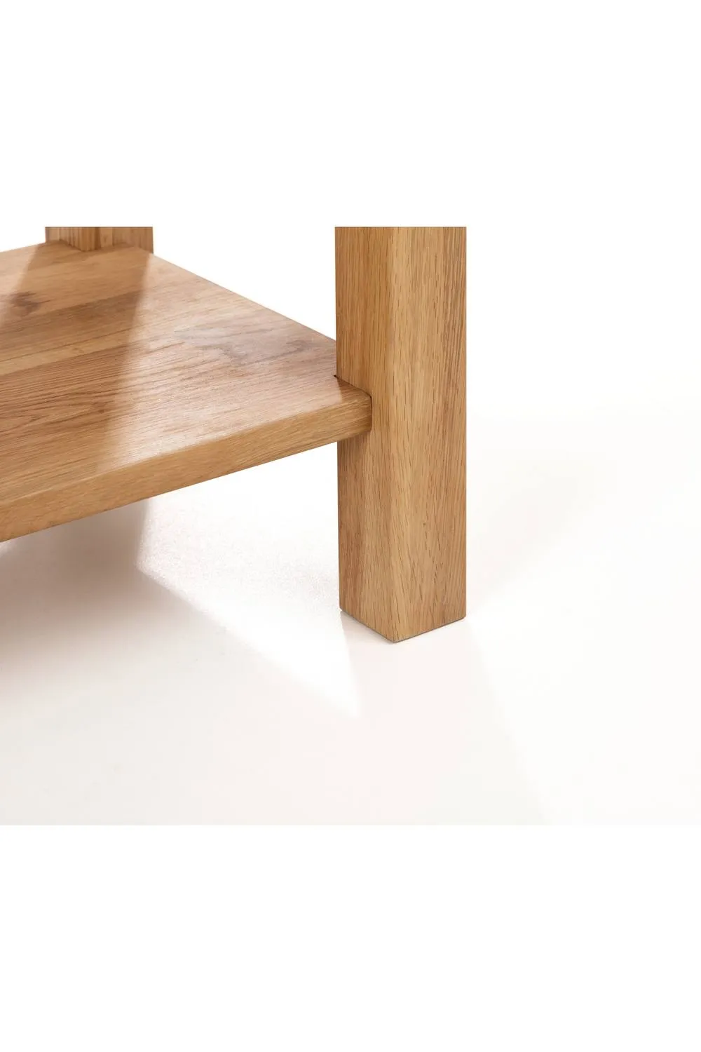 Julian Bowen Coxmoor Console Table with Shelf in Light Oak 5