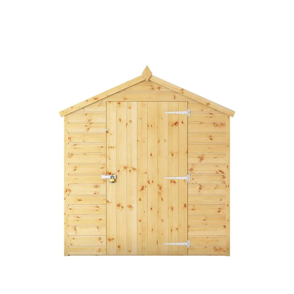 Mercia 8 x 6 Feet Shiplap Security Apex Shed - L240.8 x W189.2 x H198.9 cm in Brown 3