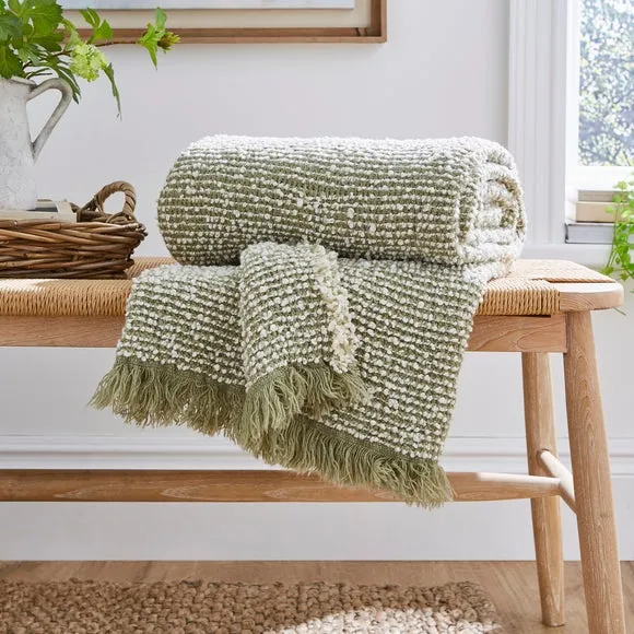 Churchgate Kibworth Boucle Throw Blanket 130x180cm 1