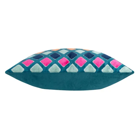 Furn. Metro Diamond Velvet Rectangle Cushion 4