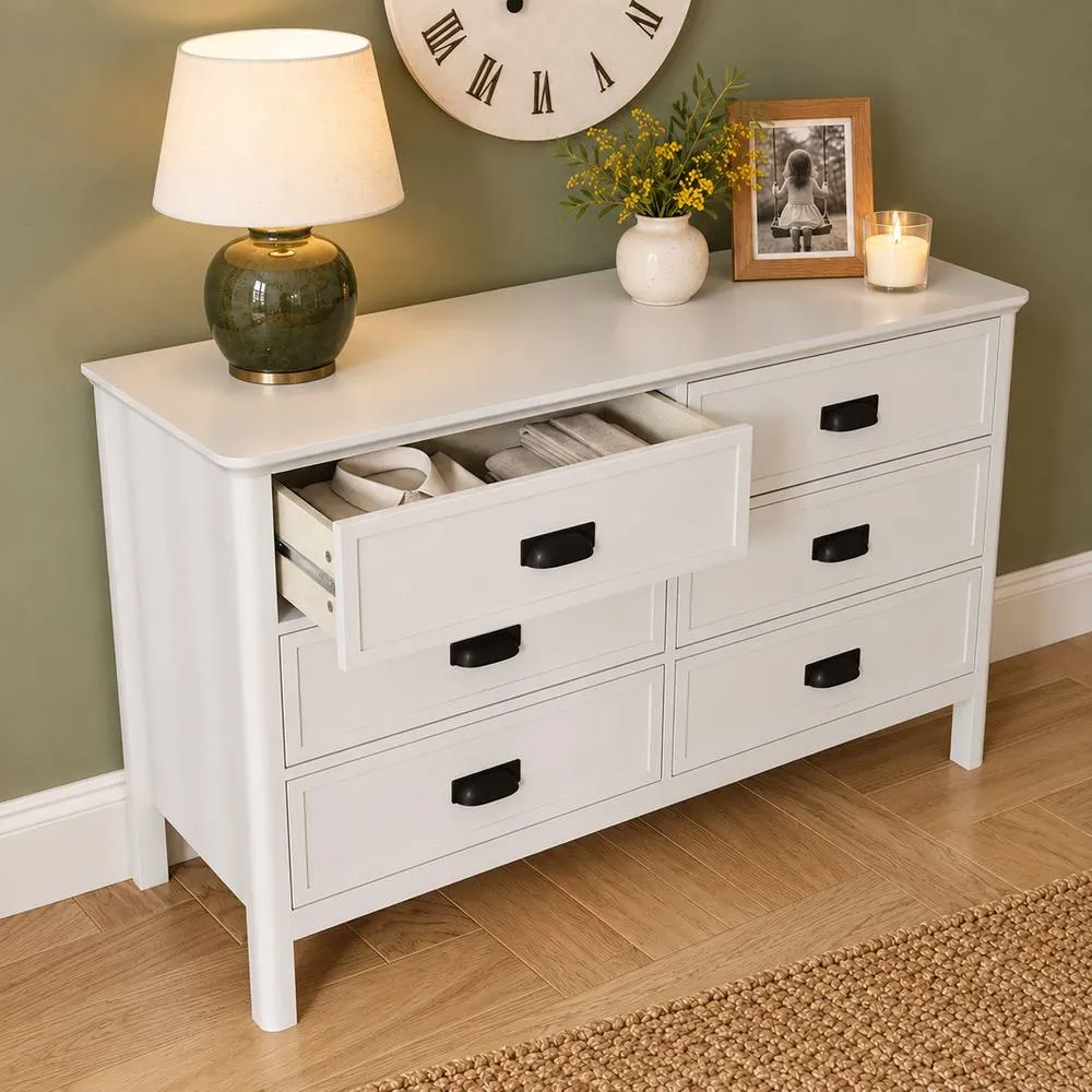 Melody Maison Chest & Pair of Bedside Tables - Lawrence White Ivory Range 6