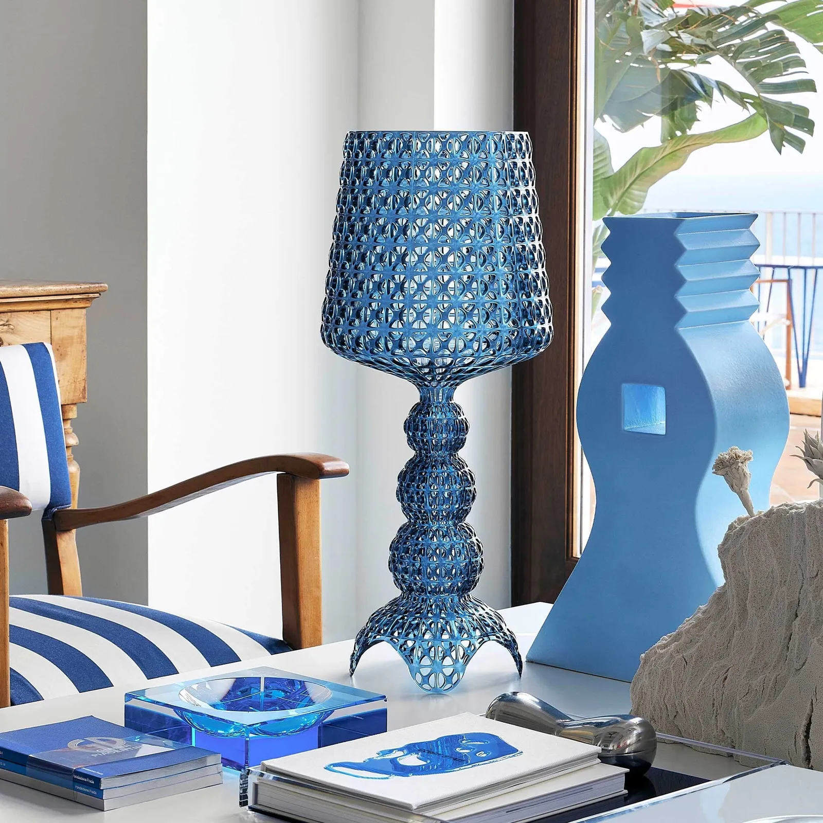 Kartell Mini Kabuki Table Lamp 30X70 Light Blue | Barker & Stonehouse 2
