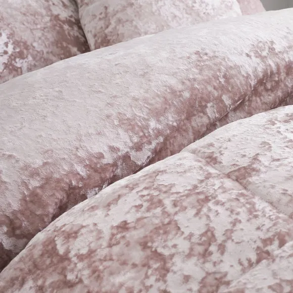 Catherine Lansfield Crushed Velvet Duvet Cover and Pillowcase Set 4