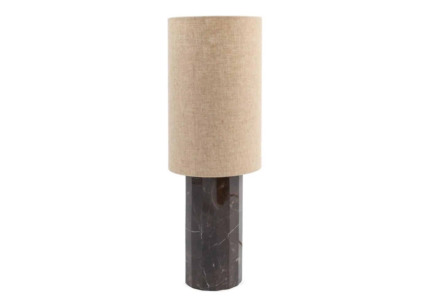 Heal's Colonna Marble Table Lamp Cocoa