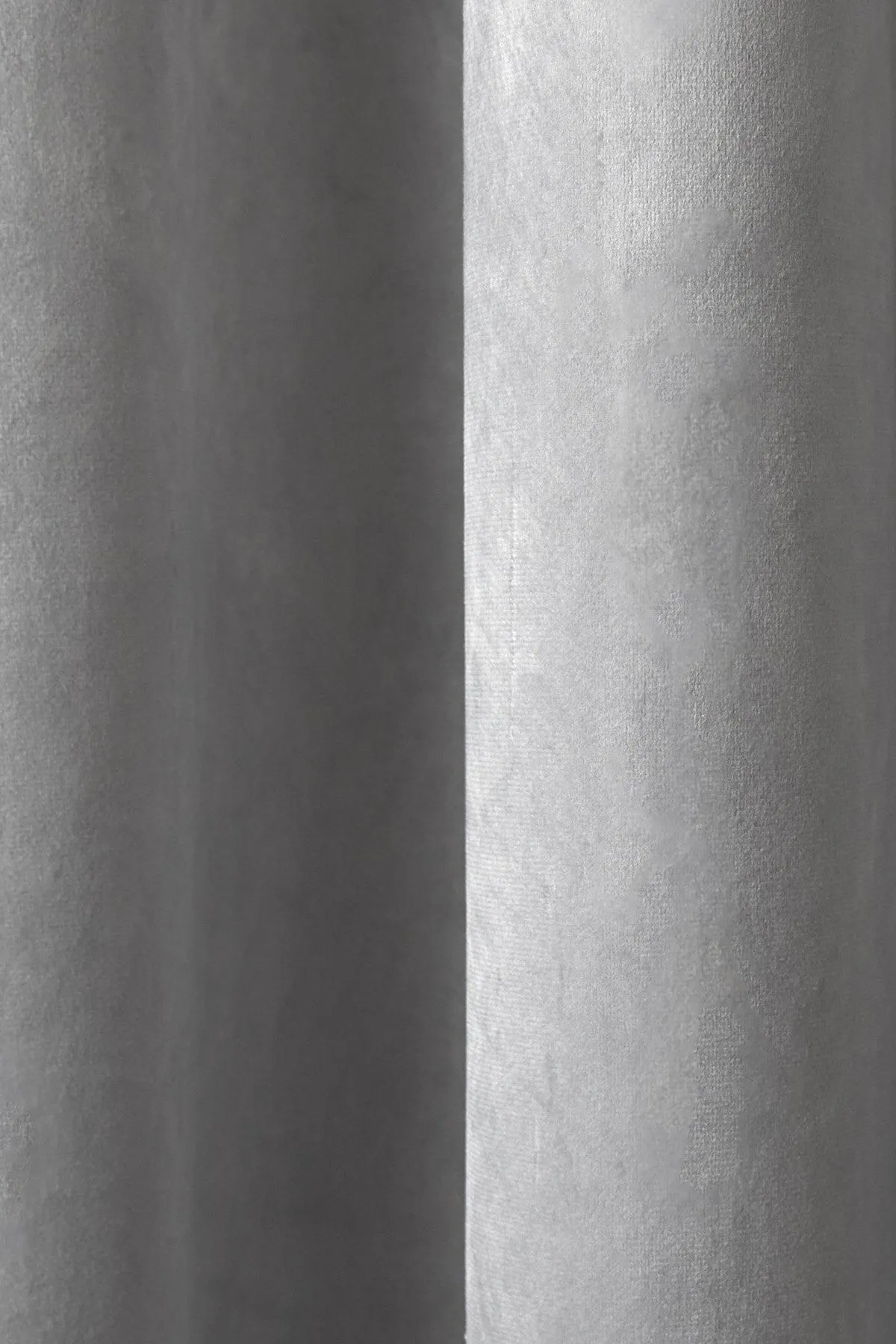 Laurence Llewelyn-Bowen Montrose' Velvet Blackout-Coated Pair of Eyelet Curtains in Silver 3