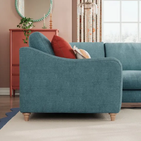 Hattie Tonal Plush Chenille Corner Sofa 3