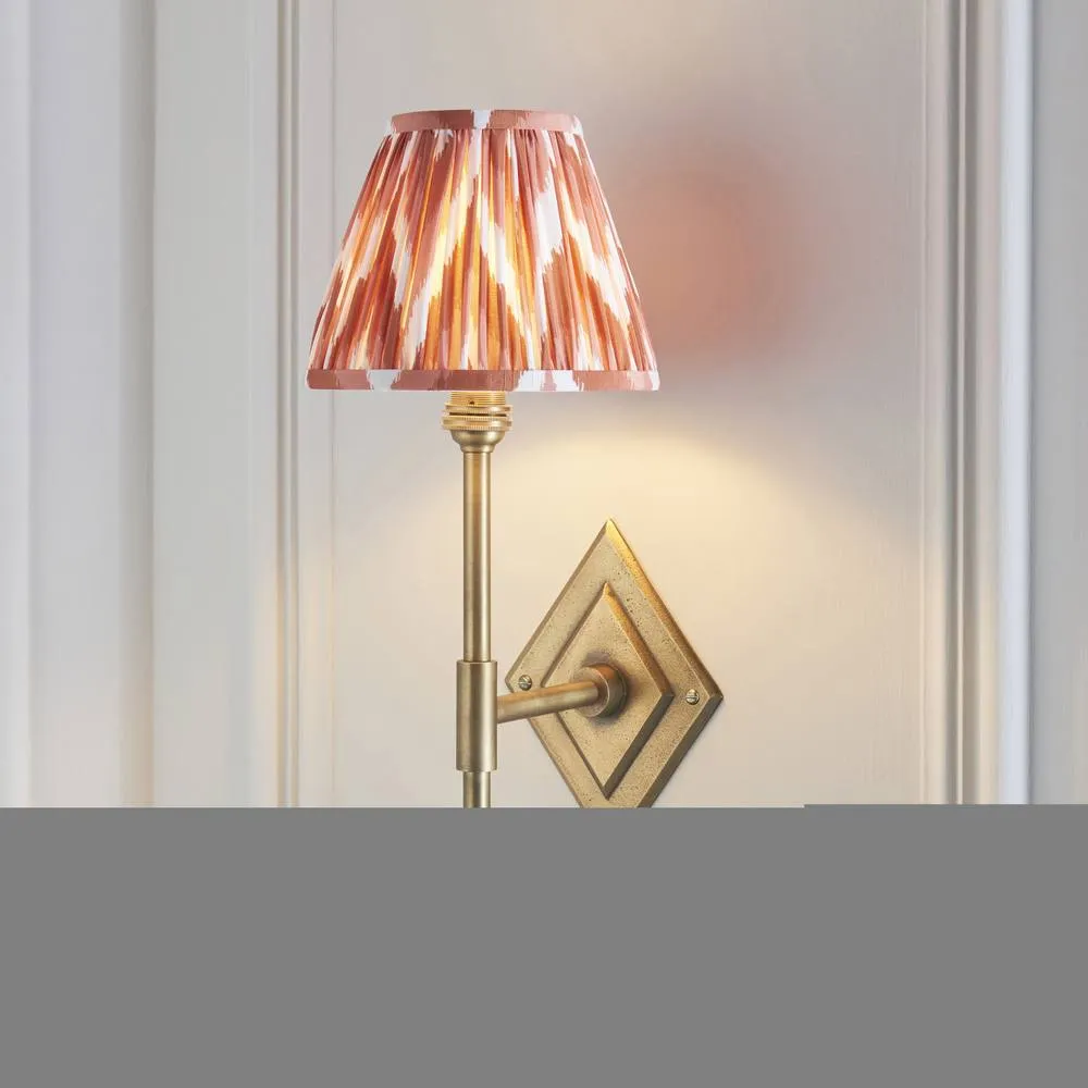 Netlighting Diamond Tall & Zigzag 16cm Wall Lamp Antique Brass Apricot Orange in Gold 2
