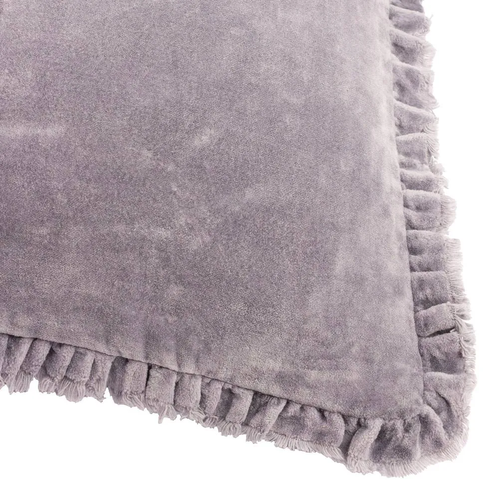Yard Bertie 100% Cotton Velvet Cushion in Mauve 5