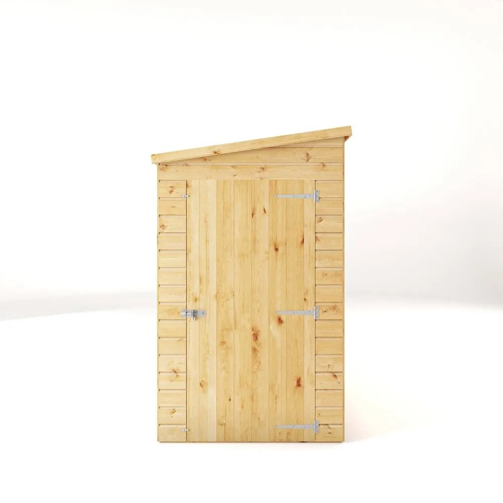 Mercia 16 x 4 Feet Modular Shiplap Pent - Windowless - L488xW127.9xH203.3 cm in Light Brown 5