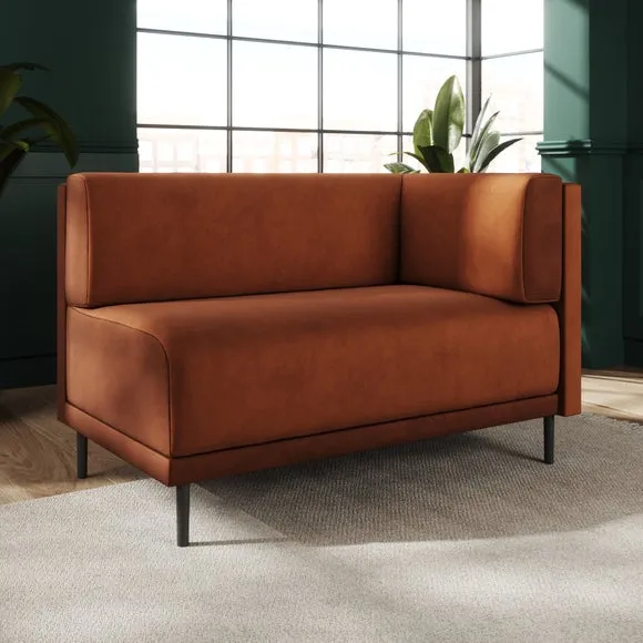 Mae Corner Dining Bench, Matte Plush Velvet 2