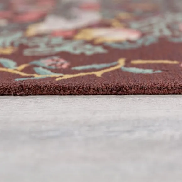 William Morris At Home Strawberry Thief Wool Rug 4