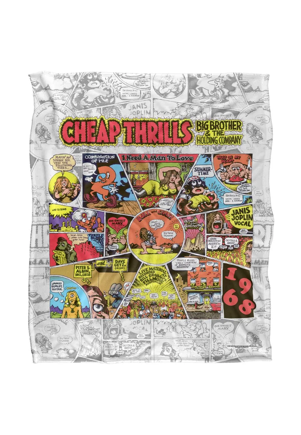 Big Brother & The Holding Company Cheap Thrills Silky Touch Super Soft Throw Blanket 152 X 127 cm in White