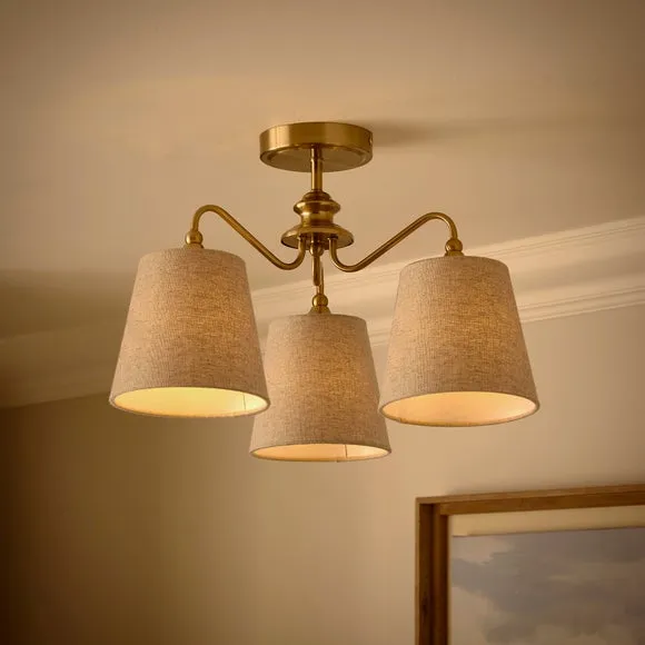 Enid 3 Light Semi Flush Ceiling Light 2