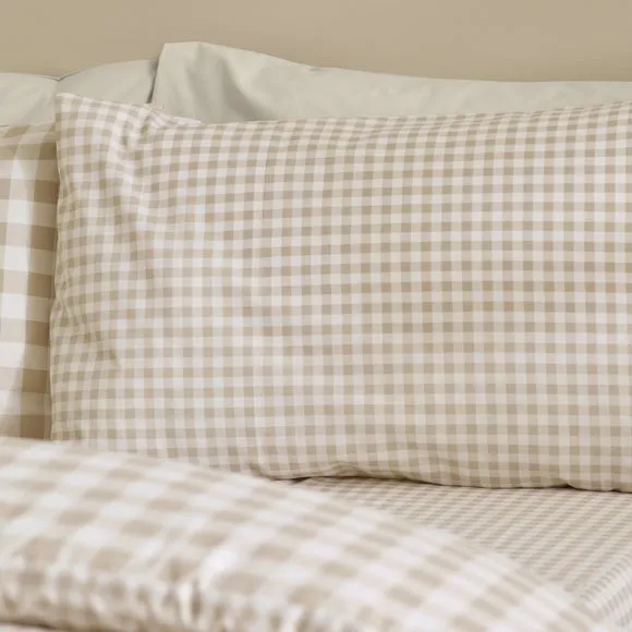 Catherine Lansfield Bamford Gingham Check Polycotton Duvet Cover & Pillowcase Set 2