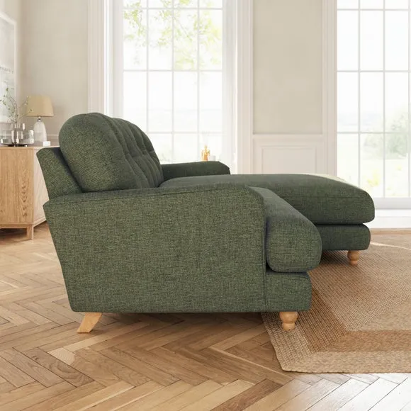 Martha Corner Chaise Chenille Soft Texture Sofa 3
