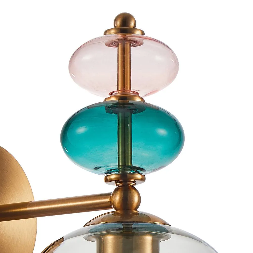 Netlighting Busco Wall Lamp Gold with Smoked Shade 2