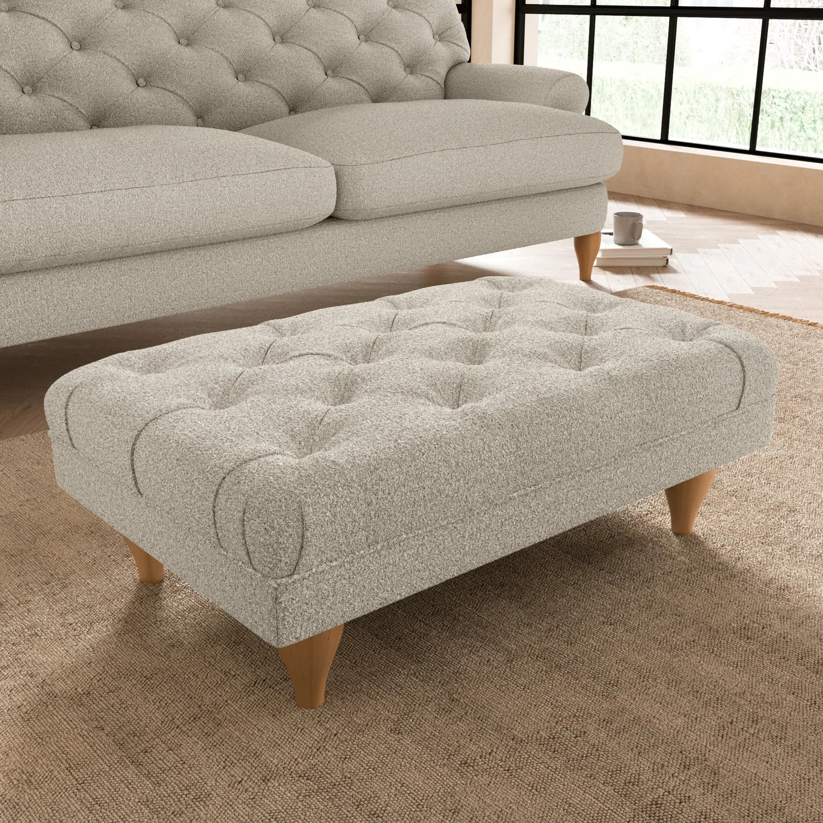 Warwick Cosy Marl Footstool Cosy Marl Chateau Grey