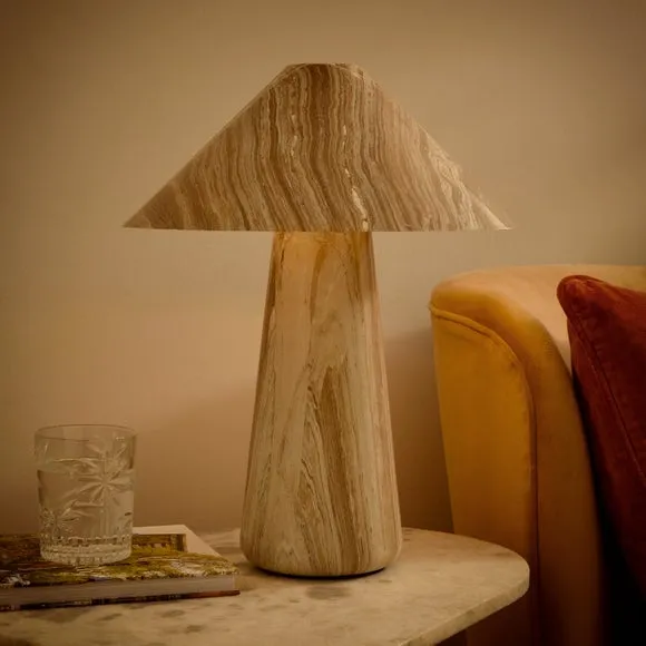 Petros Marble Effect Table Lamp 2