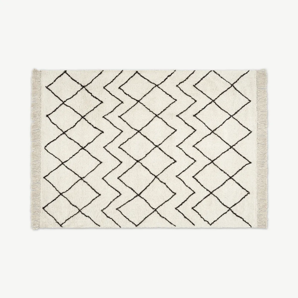 Masali Berber-Style Wool Rug, Large 160 x 230cm, Off-White
