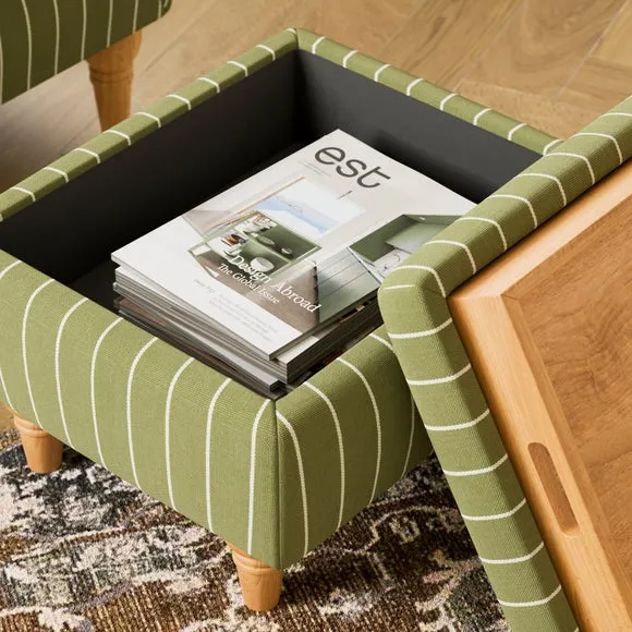 Charnwood Pinstripe Storage Footstool 3