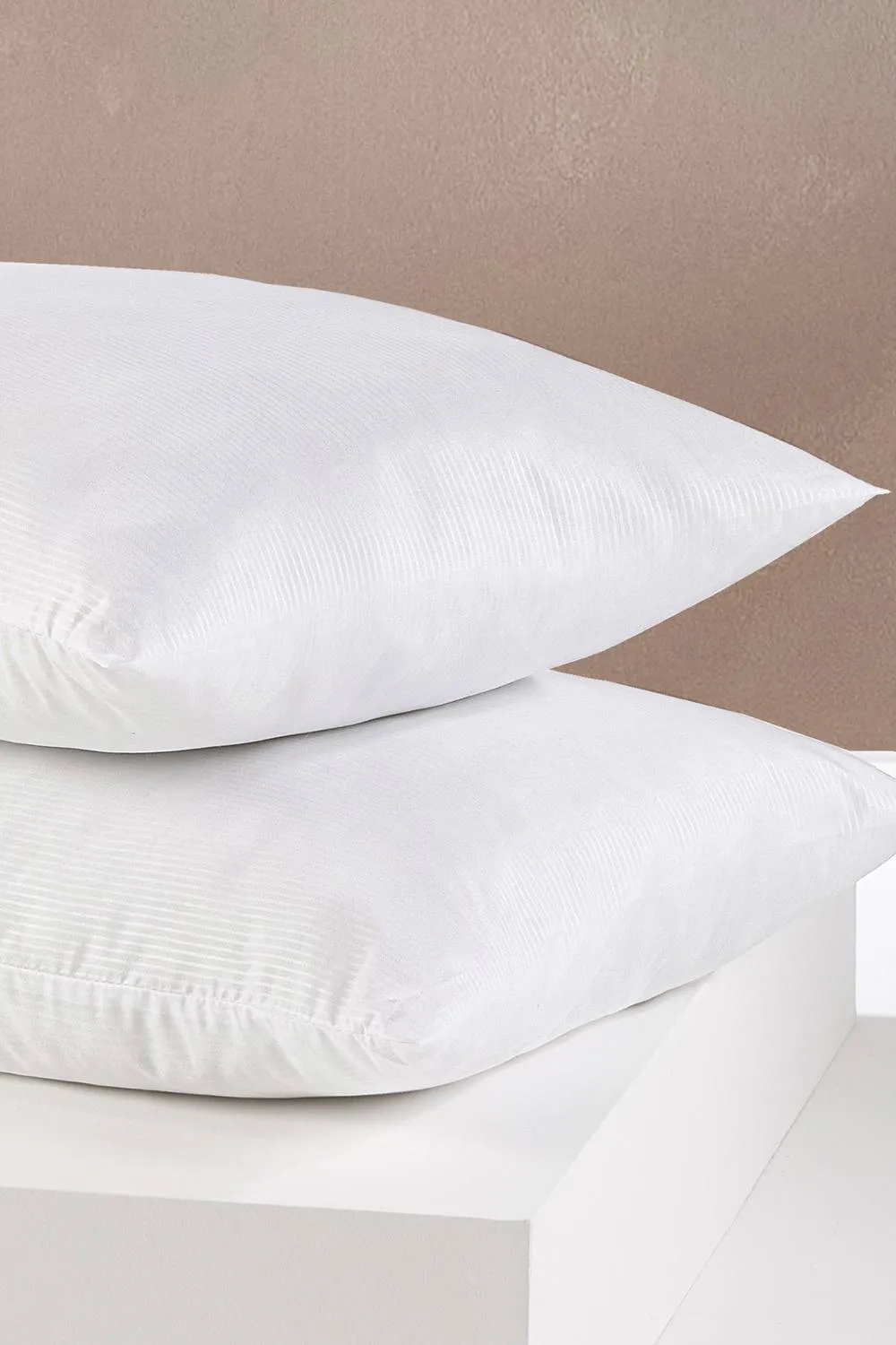 Snuggledown 2 Pack Scandi Soft Touch Medium Back Sleeper Pillow in White