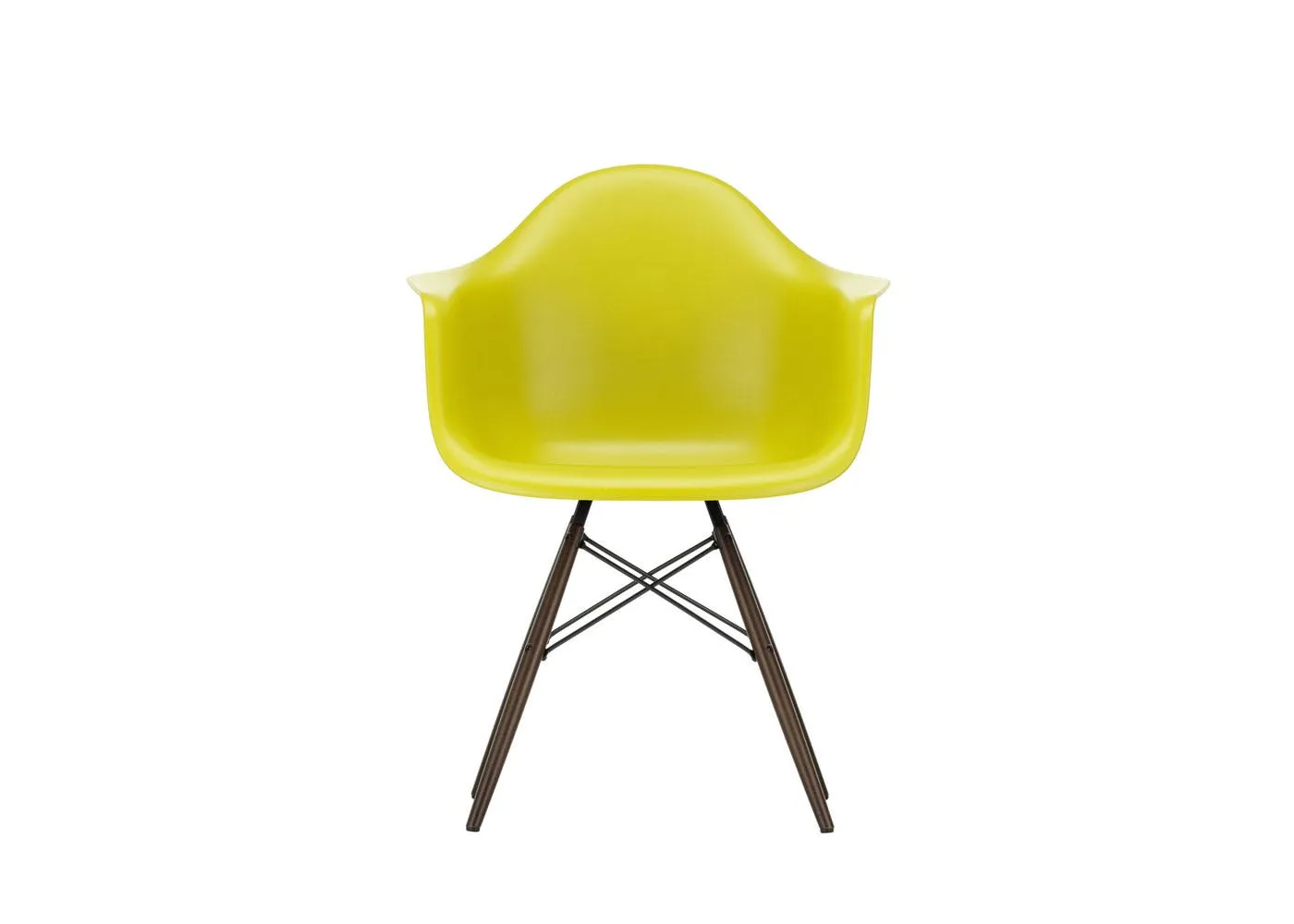 Vitra Eames DAW Armchair New Height Mustard Dark Maple 1