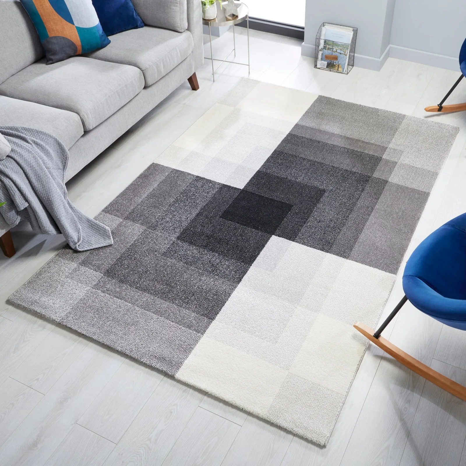 Plaza Abstract Rug Plaza Abstract Grey Black