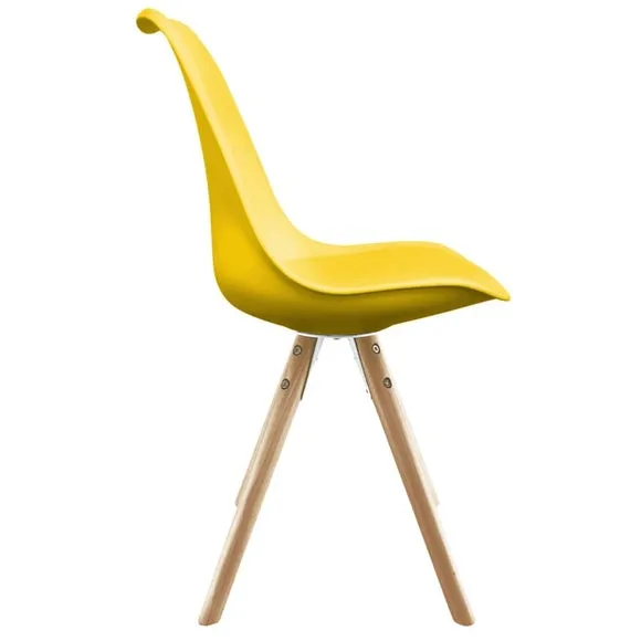 Fusion Living Soho Plastic Dining Chair with Pyramid Legs 4