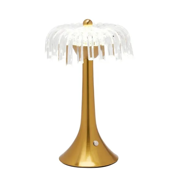 Hestia Bronze Base Crystal Trim Rechargeable Colour Changing LED Touch Table Lamp 5