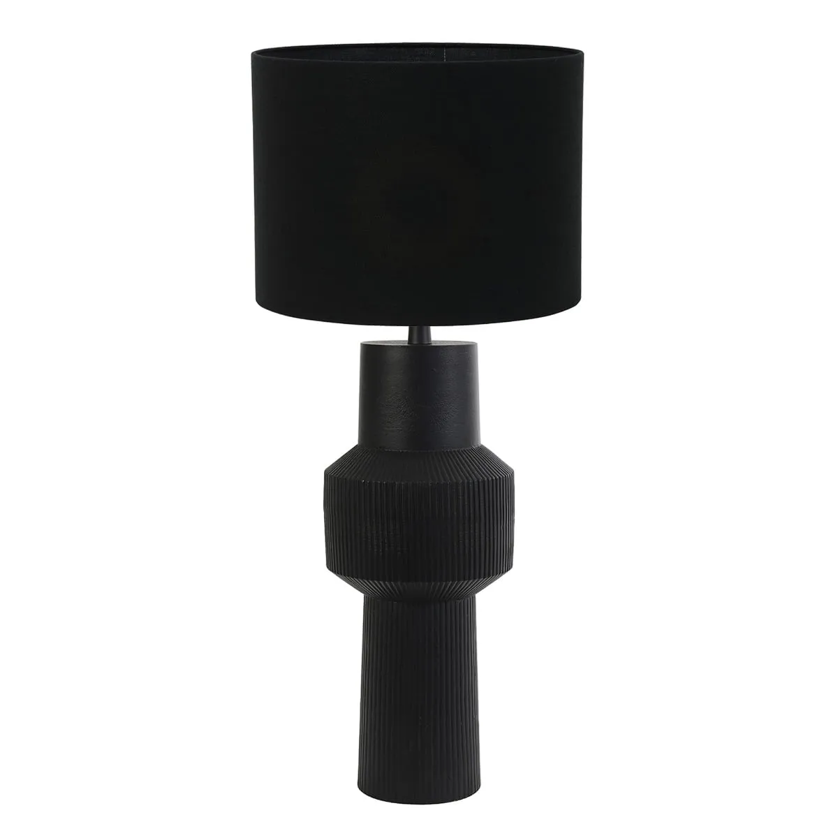 Black Sculpted Table Lamp Metal | Barker & Stonehouse