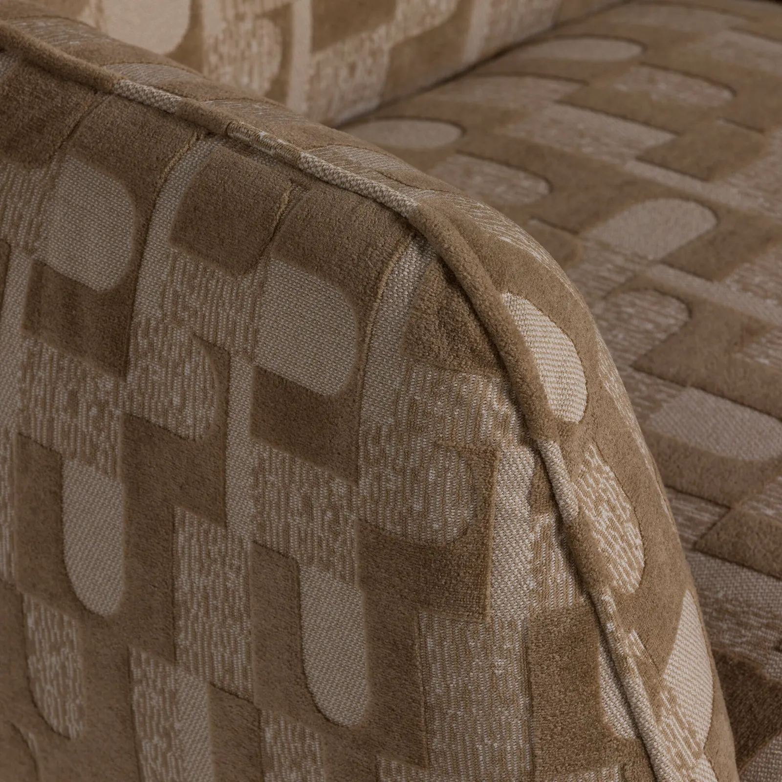 Alade Swivel Armchair, Brown Fabric | Barker & Stonehouse 4